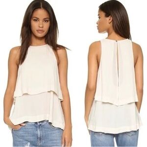 [s] Free People Cream Layered Sleeveless Tank Top – Size Small layered in love
